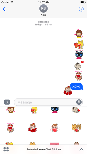 Animated XoXo Chat Stickers For iMessage(圖5)-速報App