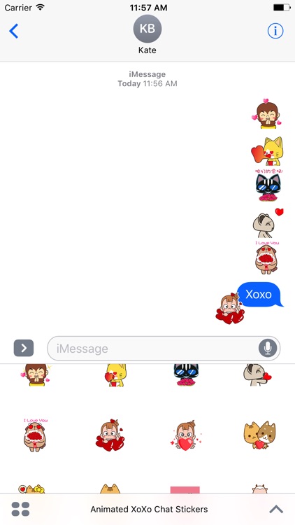 Animated XoXo Chat Stickers For iMessage screenshot-4