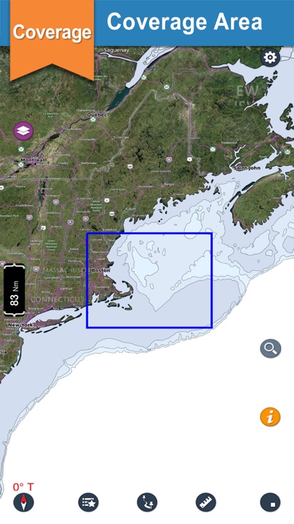 Massachussetts offline nautical chart for cruising