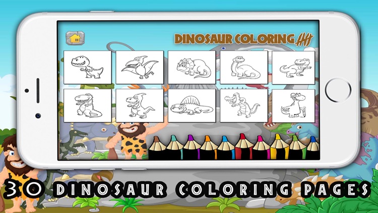 Dinosaur coloring game activities for preschool #1