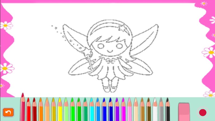Princess fairy tail coloring for kindergarten