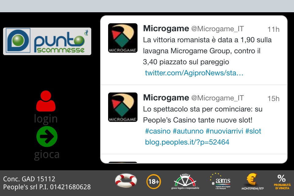 Puntoscommesse Casinò screenshot 2