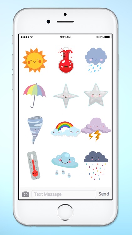 Cute Weather Emoji Icons Sticker Pack screenshot-3