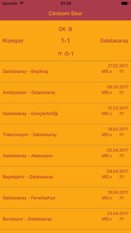 Cimbom Skor