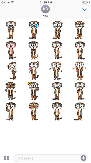 Lovely Meerkat - Animated Stickers And E