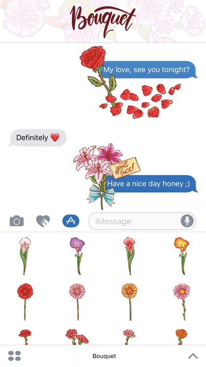 Make Bouquet! stickers for iMessage screenshot-3