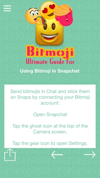 Ultimate Guide For Bitmoji - Your Personal Emoji screenshot-3