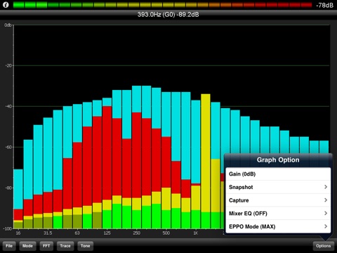 PocketRTA HD - Spectrum Analyzer screenshot 4