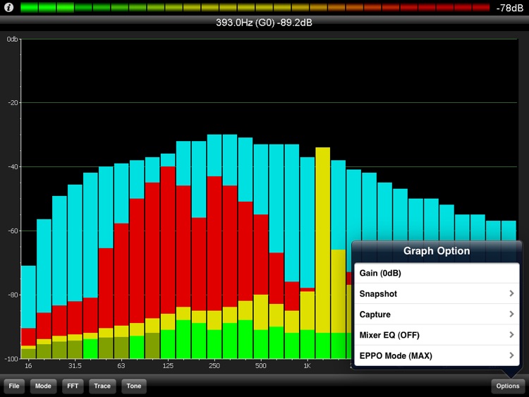 PocketRTA HD - Spectrum Analyzer screenshot-3