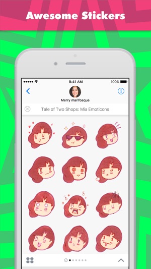 Tale of Two Shops: Mia Emoticons stickers(圖1)-速報App