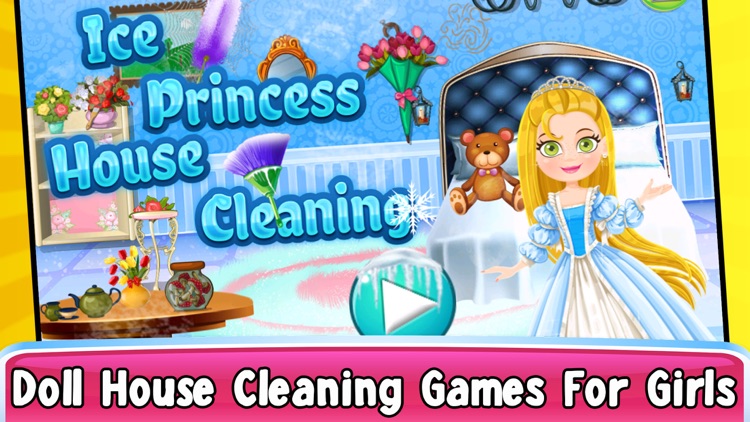 Ice Princess Doll House Cleaning Games
