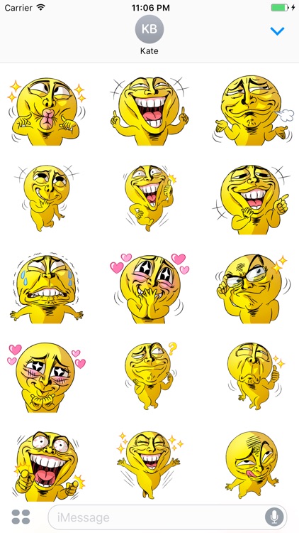 Mr.Powwaw Emoticon Stickers 6