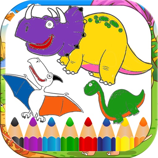 Cool Dinosaur for Kid - 1st Grade Coloring Book Icon