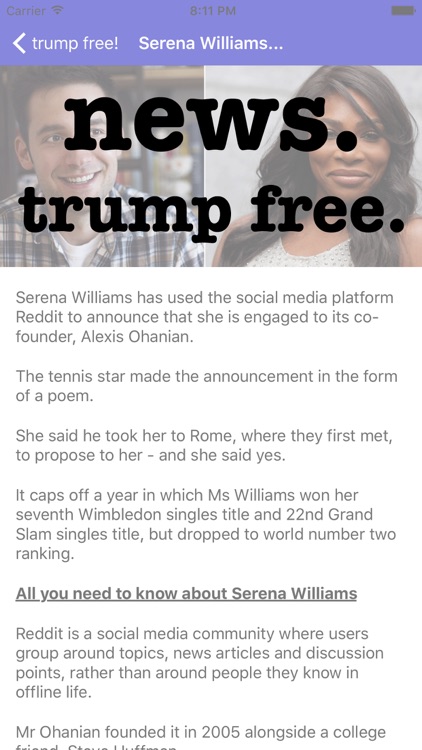 trump-free news