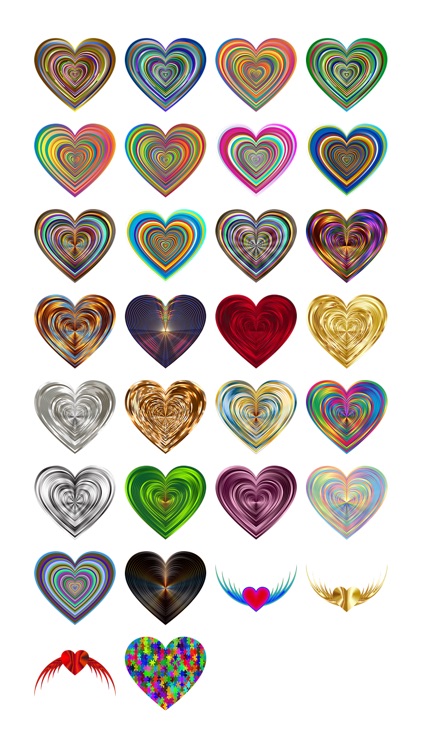 Colorful Hearts Sticker Pack