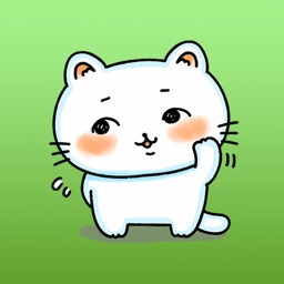 Mimi The Adorable White Kitten Sticker