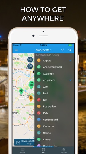 Manchester Travel Guide with Offline Street Map(圖3)-速報App