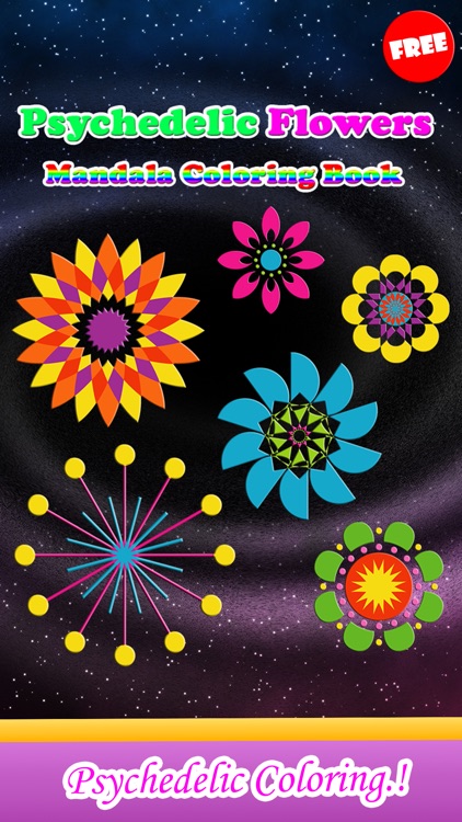 Flower Mandala Therapy Coloring Book Drawing Pages