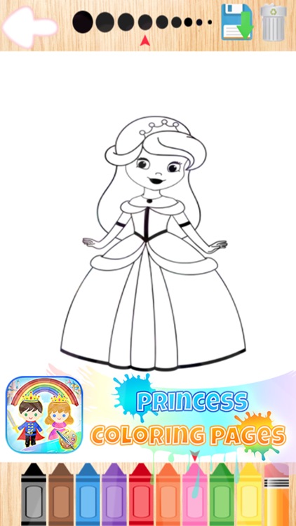 Princess Art Pad Coloring Page