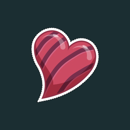 Abstract Heart Stickers for iMessage