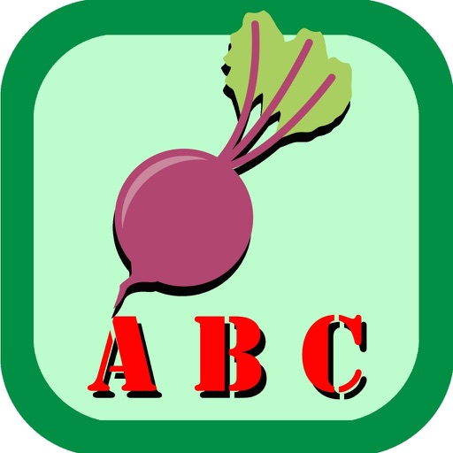 Vegetable ABC Preschool Alphabet Learn Draw Icon