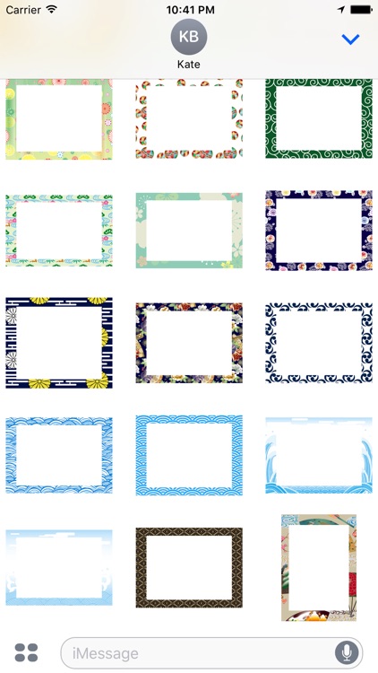 Japanese pattern frame sticker screenshot-3