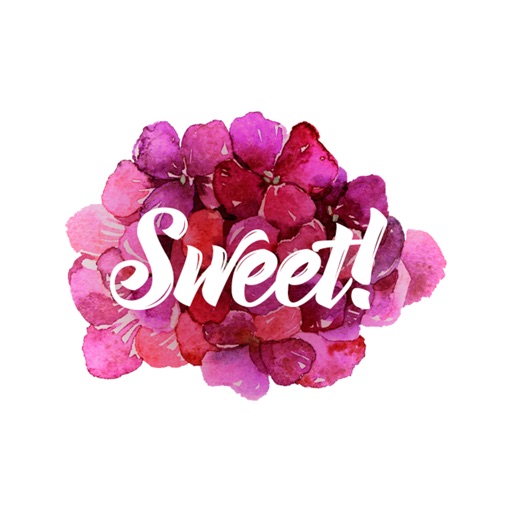 Watercolor sticker.word stickers for iMessage