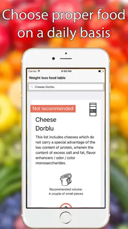 Game screenshot Weight loss food table apk