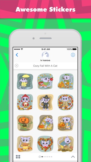 Cozy Fall With A Cat stickers by kreat-iva(圖1)-速報App