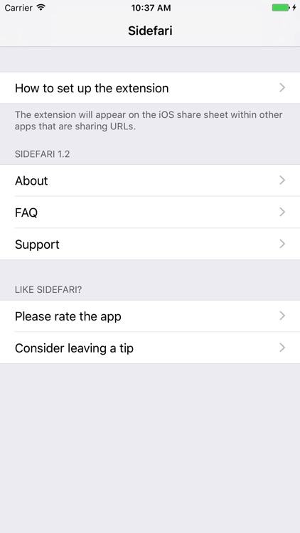 Sidefari - Web browsing companion for Safari