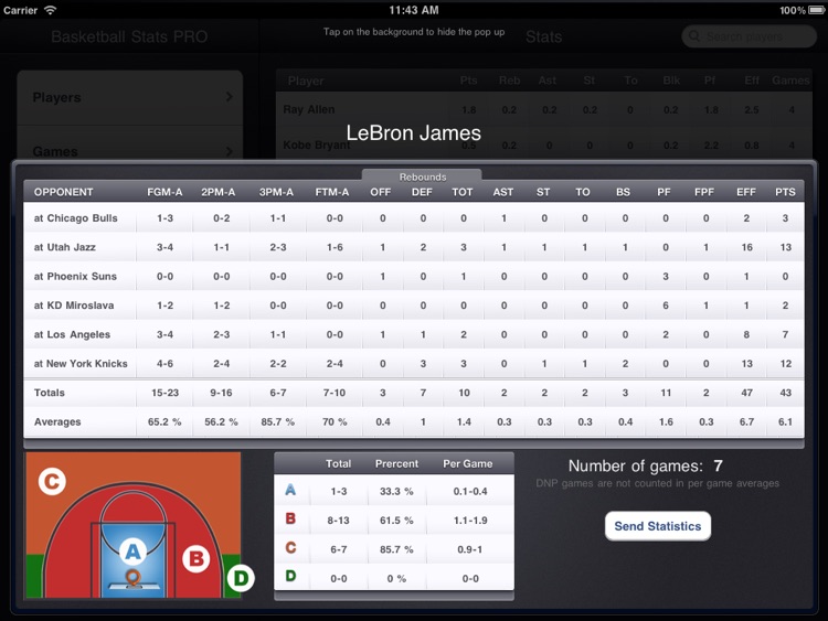 Basketball Stats PRO - Statistics and scorekeeping screenshot-3