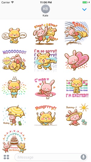 Bear And Rabbit Are Best Friends Forever Stickers(圖3)-速報App