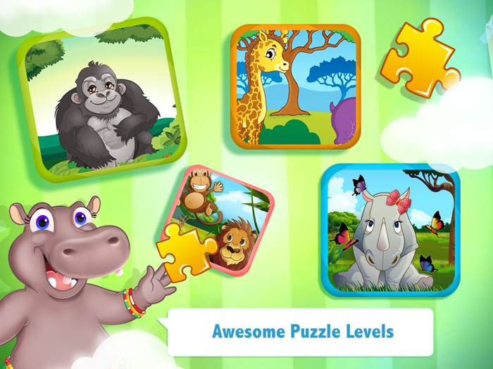 Wild Animal Jigsaw Puzzles for Toddlers