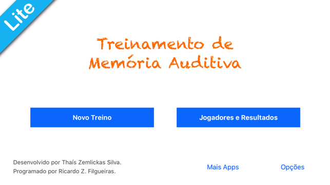 Treinamento de Memória Auditiva Lite