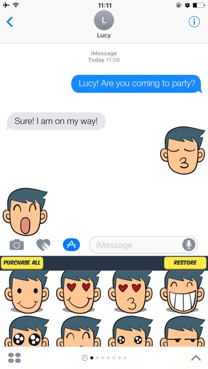 Cool Guy Stickers - Cool Guy Emojis Set