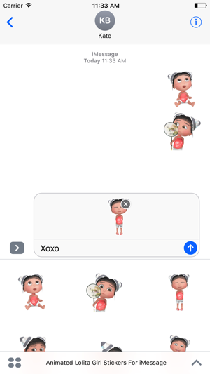 Animated Lolita Girl Stickers For iMessage(圖3)-速報App