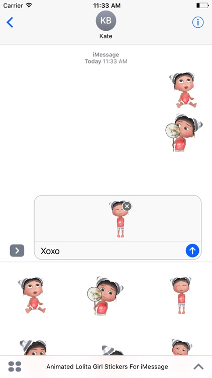 Animated Lolita Girl Stickers For iMessage