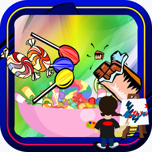 Book Colouring For Cartoon Candy Version iOS App