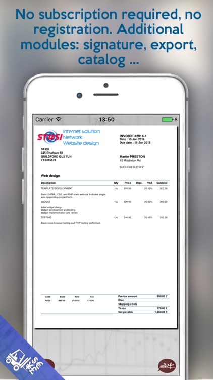 Estimates and Invoices with dux-facti screenshot-3