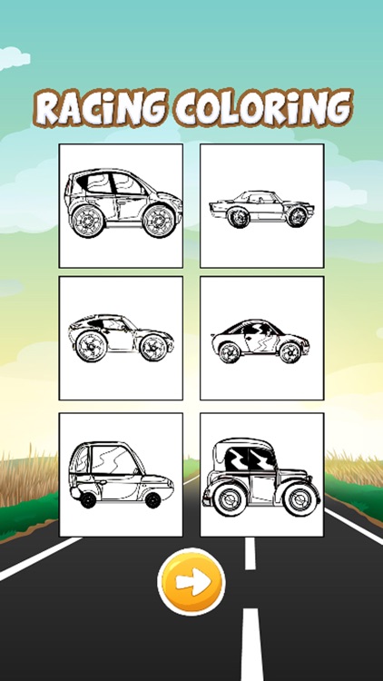 Speed racing car coloring book for kids games