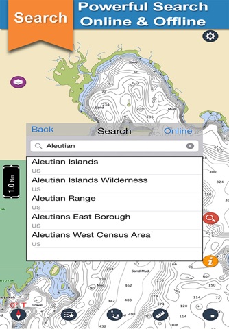 Aleutian Islands offline nautical boating charts screenshot 3