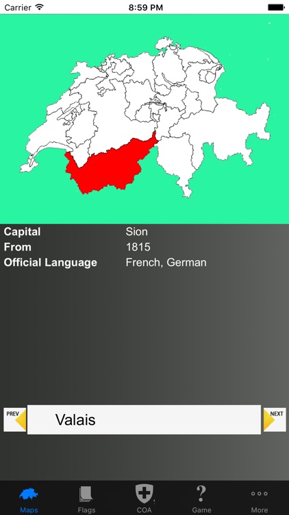 Switzerland Canton Maps and Coat of Arms