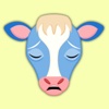 Sweet Blue Cow Emoji Stickers