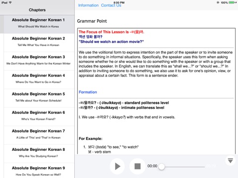 Beginner Korean for iPad screenshot 4