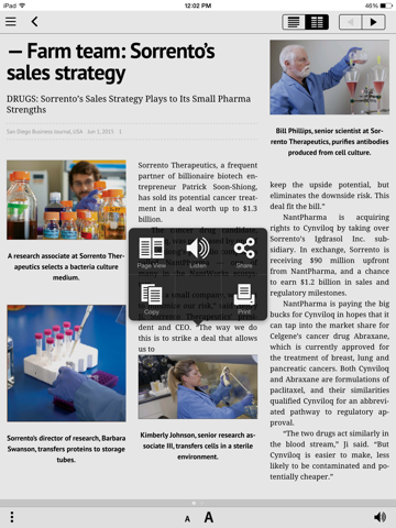 San Diego Business Journal screenshot 3