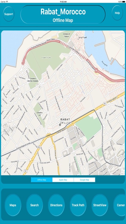 Rabat Morocco Offline City Maps with Navigation
