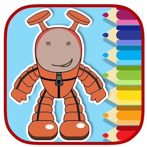 Coloring Page For Iron Robot Game Education iOS App