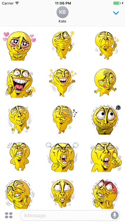 Mr.Powwaw Emoticon Stickers 6