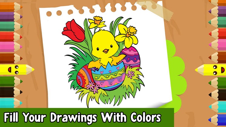 Easter Coloring Book For Kids! Draw, Color & Paint screenshot-3