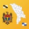 Flags, Maps, Coat of Arms (COA) and Capitals of the Districts (States) of Moldova